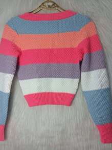 Women Sweaters - Màu Hồng  San hô - Xem 2
