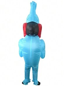 Bơm Hơi Rio Vẹt Xanh Trang Phục Hoạt Hình Hình Anime Trang Phục Hóa Trang Vẹt Quần Áo Người Lớn Halloween Tiệc Hóa Trang Phục - Màu xanh lam - Xem 3