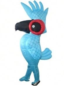 Bơm Hơi Rio Vẹt Xanh Trang Phục Hoạt Hình Hình Anime Trang Phục Hóa Trang Vẹt Quần Áo Người Lớn Halloween Tiệc Hóa Trang Phục - Màu xanh lam - Xem 2