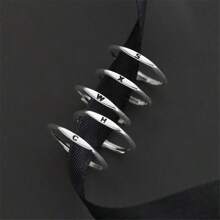 1pc 925 Sterling Silver Ring With 26 Letters, Suitable For Women's Daily Wear