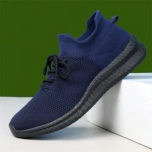 Hàng mới đến Mùa xuân/Mùa hè Nhẹ Thoáng khí Giày thể thao , Kích thước lớn Nam Ngoài trời Chống trượt Mềm mại & Thoải mái - Màu xanh lam - Xem 3