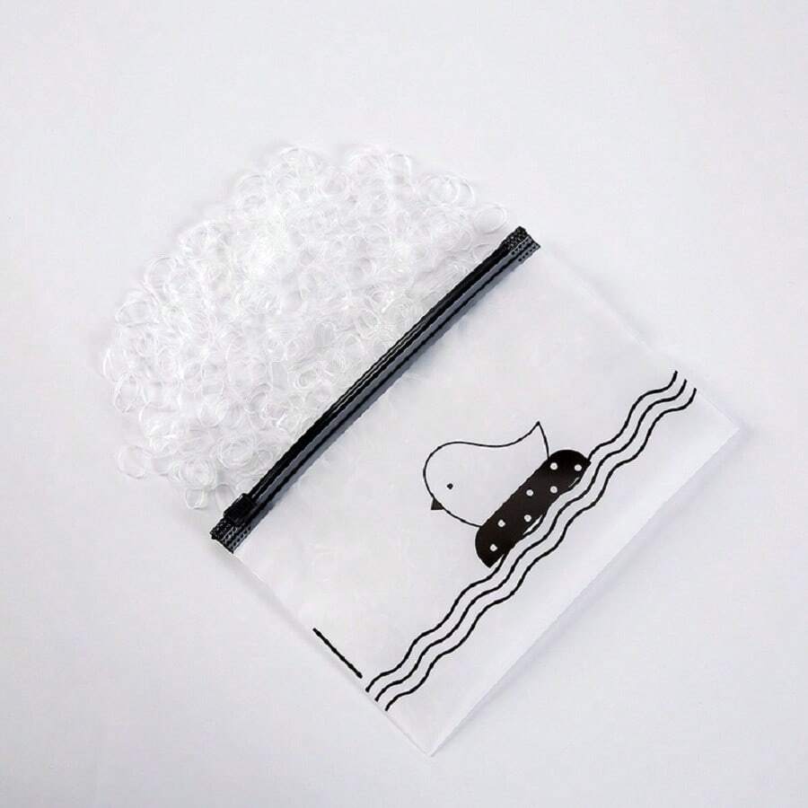 1000 Peças Bolsa Elástico De Cabelo Feminino Descartável Multicolorido