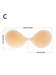1 Miếng Của phụ nữ Nhẹ Silicone Bộ ngực Nắp núm vú Áo ngực Adhesive Phụ kiện Với Thoáng khí Hố - Màu be - Xem 10