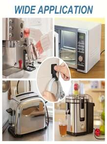 10 dây buộc cố định quản lý cáp, & keo dán chắc chắn chống mài mòn, bộ sắp xếp dây để bàn cho dây mạng/USB/nguồn, phụ kiện văn phòng - màu đen - Xem 7