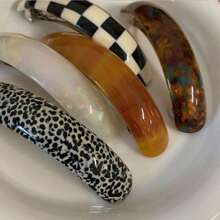 韩式发饰 - 半扎高马尾发夹，带弹性拱形弹簧夹，批发，休闲、上学、发饰 - 彩色 - 查看 2