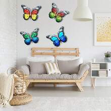 1入組金屬鐵蝴蝶藝術裝飾品,有4種顏色可選,牆掛裝飾品,非常適合室外欄杆、花園/臥室/陽台/客廳/露台等之家居裝飾 - 彩色 - 查看 9