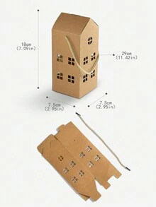 30 piezas Cajas de dulces y galletas de regalo en miniatura con unicolor, estilo simple de la casa transfronteriza, adorable caja de papel de embalaje para panadería con asa para regalos de bodas y fiestas - color primario - Ver 2