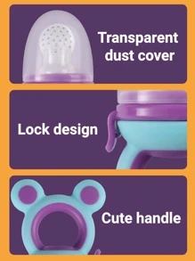 1pc 3-In-1 Silicone Baby Food Feeder, Fruit & Vegetable Pacifier, Used For Feeding And Supplementing Food