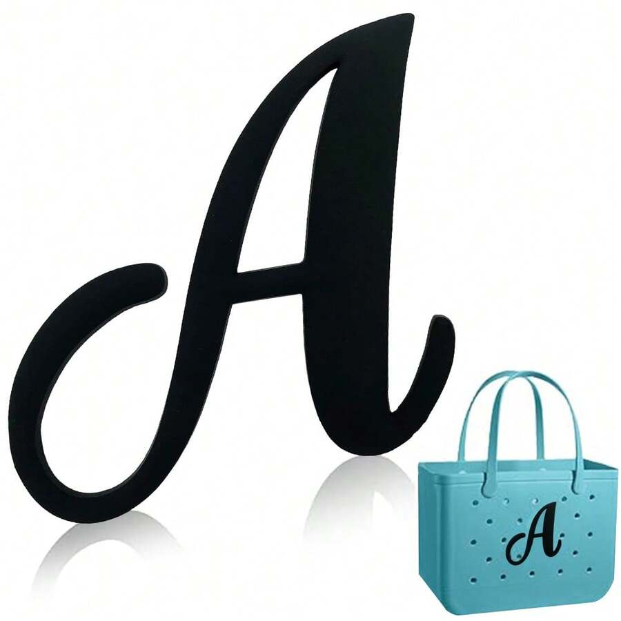 Letras De Bolsa, Encantos Decorativos De Letra Para Bolsa, Accesorios De Letras De Alfabeto, Letras De Alfabeto 3d Para Personalizar El Bolso De Mano De Bricolaje (negro) - Multicolor - Ver 1