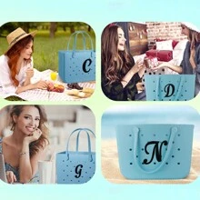 Letras De Bolsa, Encantos Decorativos De Letra Para Bolsa, Accesorios De Letras De Alfabeto, Letras De Alfabeto 3d Para Personalizar El Bolso De Mano De Bricolaje (negro) - Multicolor - Ver 3
