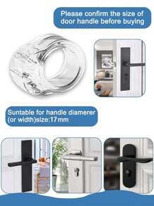 Door Stopper Lever, Door Handle Protection Door Stopper, Pack Of 5 Door Stopper Rubber Door Stopper,  Door Stopper Door Handle Transparent For Windows Door Handles - Clear - View 3