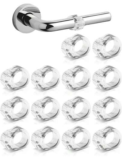 Door Stopper Lever, Door Handle Protection Door Stopper, Pack Of 5 Door Stopper Rubber Door Stopper,  Door Stopper Door Handle Transparent For Windows Door Handles