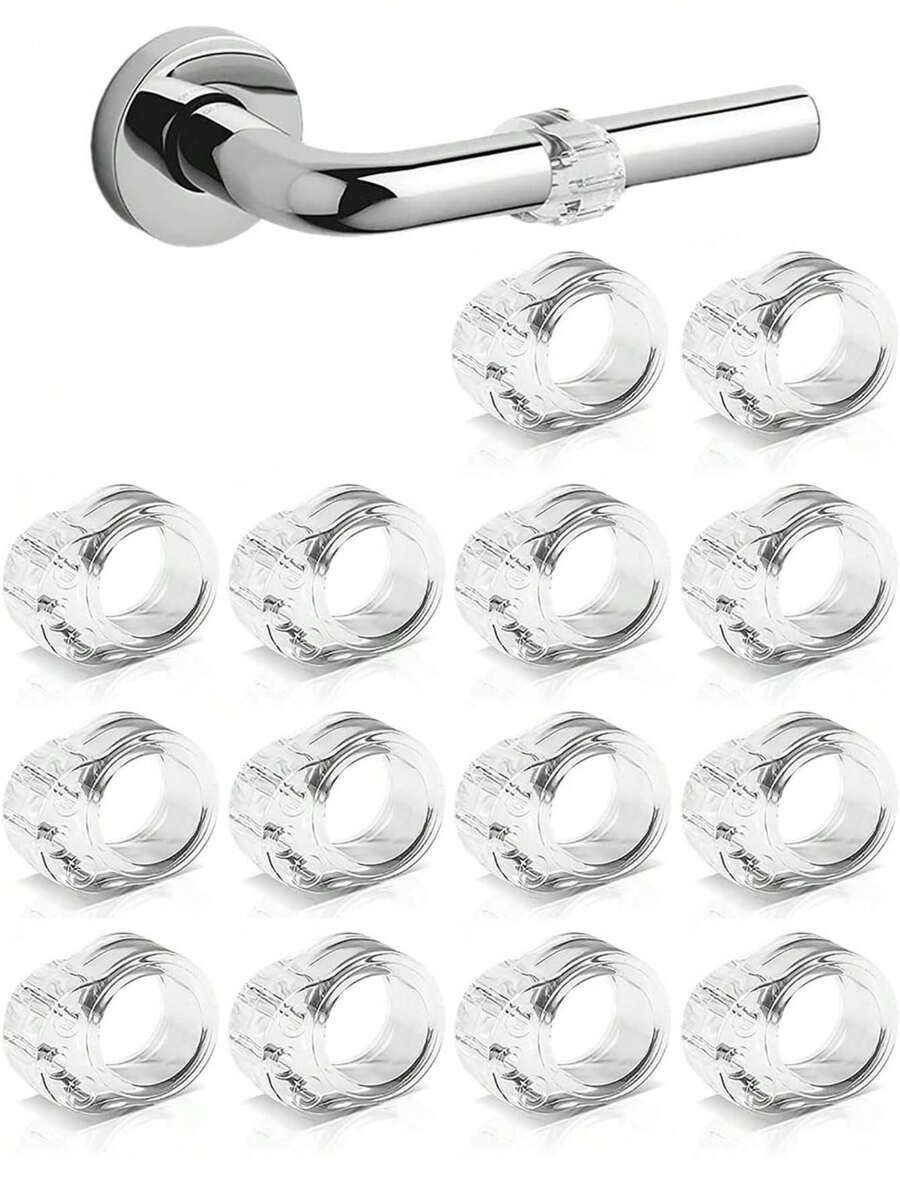 Door Stopper Lever, Door Handle Protection Door Stopper, Pack Of 5 Door Stopper Rubber Door Stopper,  Door Stopper Door Handle Transparent For Windows Door Handles - Clear - View 1