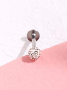 1 Pieza Atractivo Y Delicado Piercing Para Labio En Acero Inoxidable Y Diamantes De Imitación Para Mujeres - A - Ver 5