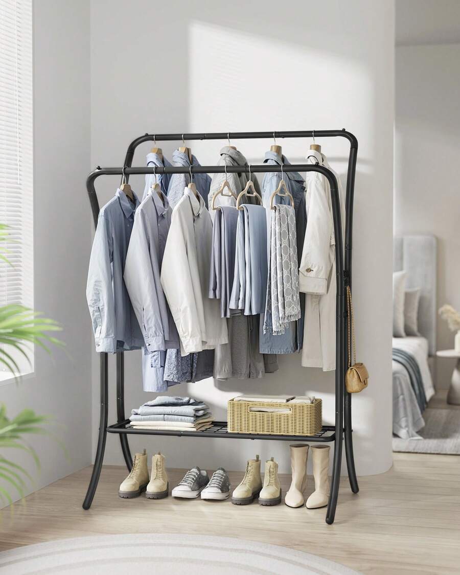 SONGMICS Clothes Rack, Clothing Rack With Shelves, Garment Racks Heavy ...