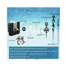 Diy Quartz Clock Kit: 6pcs Quartz Clock Movements With 6 Sets Of Clock Hands And Battery Kits - Multicolor - View 4