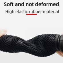 Bike Handlebar Rubber Grips For Mountain Bike & Road Bike, Anti-Slip, Universal Accessories - Black - View 4