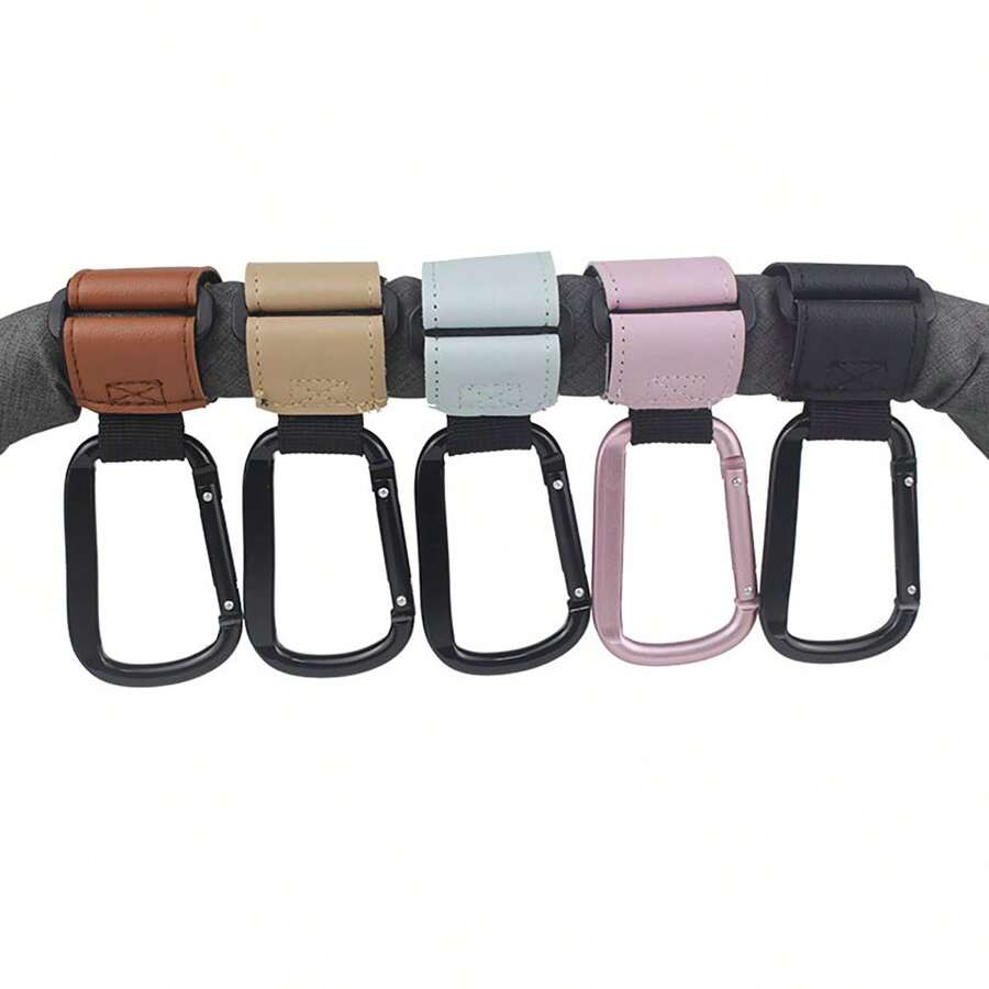 1pc Multifunctional Leather & Aluminum Alloy Hook With  For Electric Bikes, Bicycles, Strollers And Baby Carriages