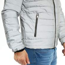 Chamarra Para Hombre Reflejante Para Motos - Gris - Ver 5