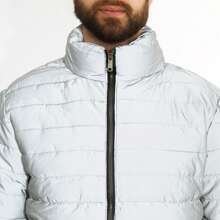Chamarra Para Hombre Reflejante Para Motos - Gris - Ver 6