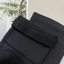 防晒抗紫外线 1 对男女通用弹力凉爽防晒冰丝骑行自行车臂套袖套，适合骑自行车和骑摩托车 - 黑色 - 查看 5