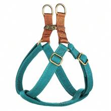 1pc Blue Adjustable, Durable, And Fashionable Nylon Harness Compatible With Small And Medium Dogs