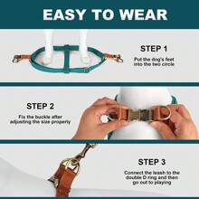 1pc Blue Adjustable, Durable, And Fashionable Nylon Harness Compatible With Small And Medium Dogs