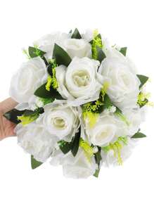 1PC Wedding Table Center Decoration Fake Flower Ball Arrangement Bouquet,15 Heads Roses Flower Aisle Flower ,Centerpiece Flower Rack For Parties Valentine's Day Home Decor - Multicolor - View 15