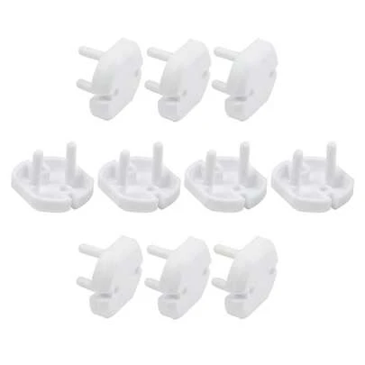 10 piezas Cubiertas de para enchufes eléctricos a prueba de bebés, protectores de para enchufes eléctricos, cubiertas de enchufes franceses, cubiertas de blancas para tomas de corriente, escudos de protección de para el cuidado de bebés, cubiertas de giratorias a prueba de niños