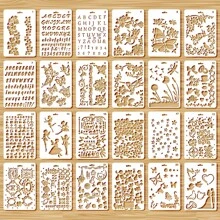 Magical Vine Multiple Landscape Series Drawing Stencil, Hollow Out Colorful Drawing Template, Wall & Album Decoration Template, Diy Hand-Drawing Template, Drawing & Poster & Graffiti & Printing & Spray Painting Template. Made Of Pet Material, Water-Washable & Reusable, Suitable For Watercolor Painting, Stone Painting, Drawing Album, Scratch Painting Etc. Decorate Walls, Papers, Textiles And Furniture Crafts. Beginner Artistic Creative Painting Set. - White - View 5