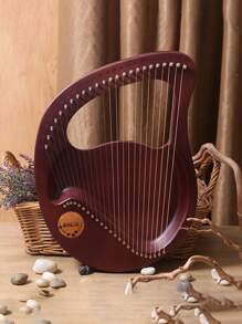 Arpa De Lira Tipo Tablero De 24 Cuerdas, Arpa Pequeña Para Principiantes Para Instrumentos Musicales Poco Comunes, 1 Ud. - lira de tabla de 24 cuerdas - Ver 10