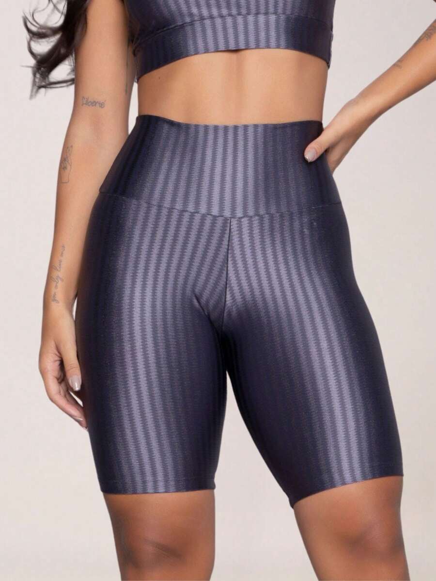 Women Sports Shorts - 灰色 - 查看 1