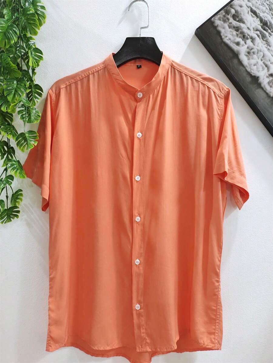 Men Shirts - Orange - View 1