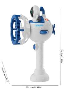 太空人泡泡機,手持式電動發光泡泡槍 - 白色 - 查看 2