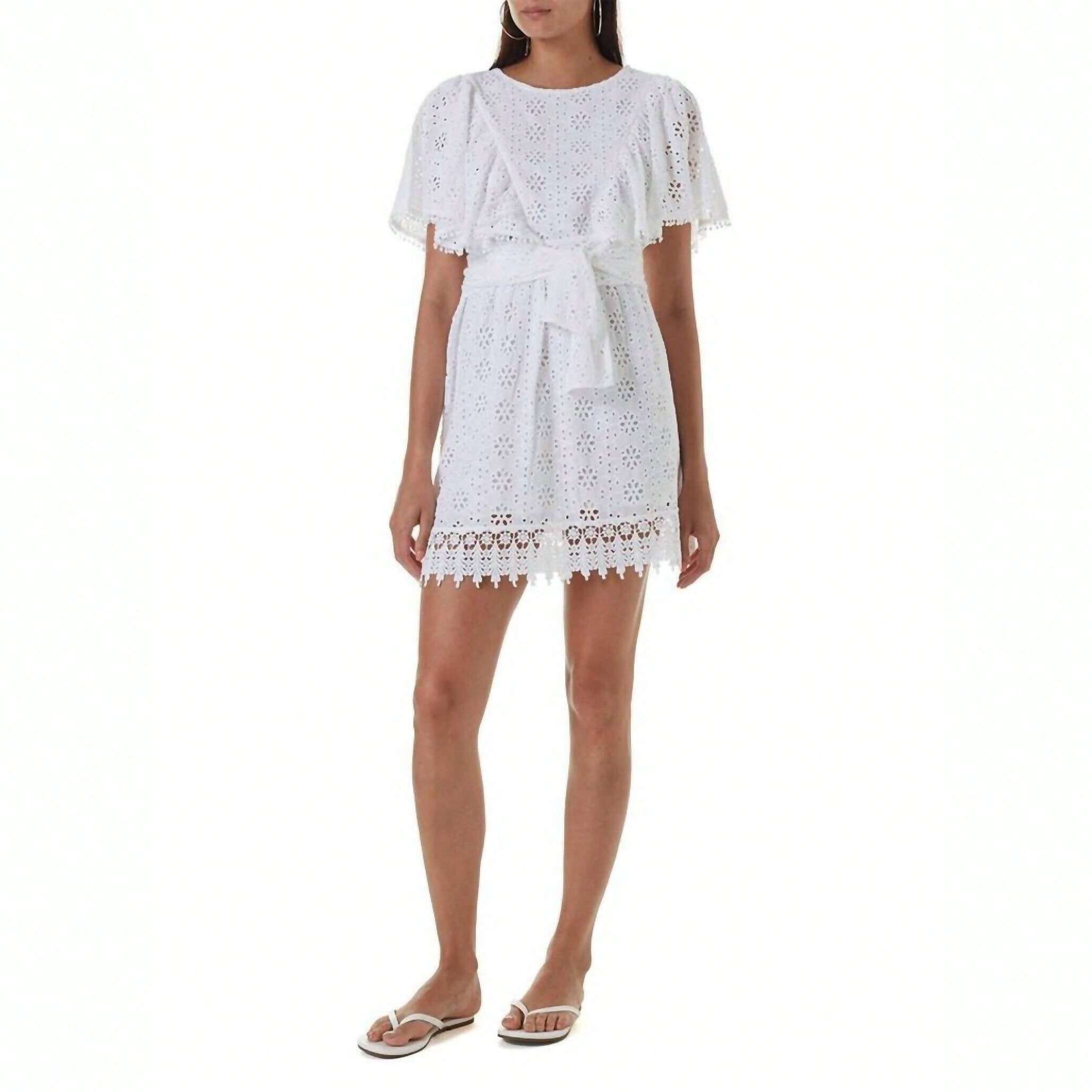 MELISSA ODABASH Women Karen White Rose Dress