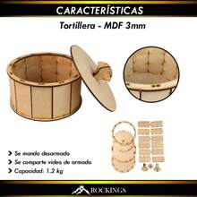 Tortilleros  Mdf 3mm 6 Pzas Armable - Beis - Ver 3