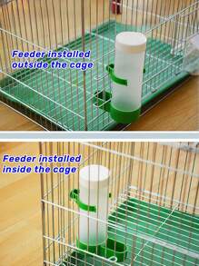 1pc/2pcs/3pcs Bird Automatic Drinker & Feeder, Parrot Water Bowl, Chicken Feed Cup & Cage Accessories