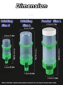 1pc/2pcs/3pcs Bird Automatic Drinker & Feeder, Parrot Water Bowl, Chicken Feed Cup & Cage Accessories - White - View 11