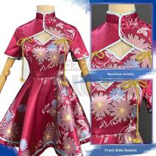 3pcs Set HOLOUN OSHI NO KO Ruby Hoshino Cosplay Costume Anime Cheongsam Dress Party Halloween Christmas Gift
