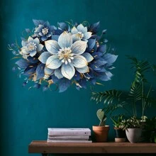 1pc White Mandala Flower Decorative Wall Sticker, Removable PVC Material Wall Sticker, Suitable For Living Room And Bedroom Wall Sticker, 11.8inchX15.7inch