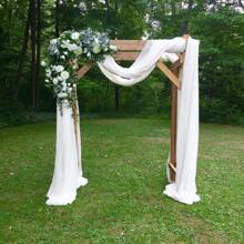 1pc (Width 72cm X Length 550cm) Wedding Arch Draping Sheer Chiffon Curtain For Wedding Ceremony Reception Decoration And Background