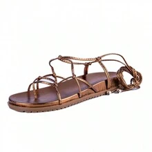 Women Heeled Sandals - 金色 - 查看 3