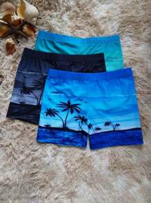 KIT 3 sunga box masculina moda praia importado