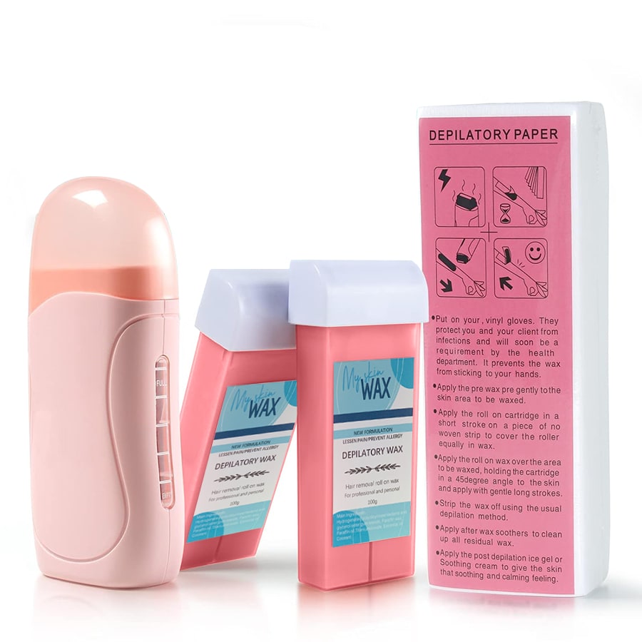Roll On Wax, Wax Roller Kit For Hair Removal, Roller Waxing Kit Include