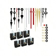 Diy Quartz Clock Kit: 6pcs Quartz Clock Movements With 6 Sets Of Clock Hands And Battery Kits - Multicolor - View 1