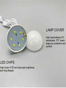 1pc 5v Usb Low Voltage Led Bulb, Powered By Camping 5v Power Bank, Portable Led Light Bulb - White - View 5