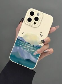 1入景色日出海洋手機殼，適用於 iPhone 15/14/13/12/11 Pro Max，Xs/Xr/Se 2/7/8 Plus和小米三星S23/S22/S21/S20全覆蓋天使眼殼 - 彩色 - 查看 2