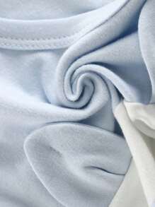 男婴长袖连体衣 0-12 个月 - 藍色 - 查看 2