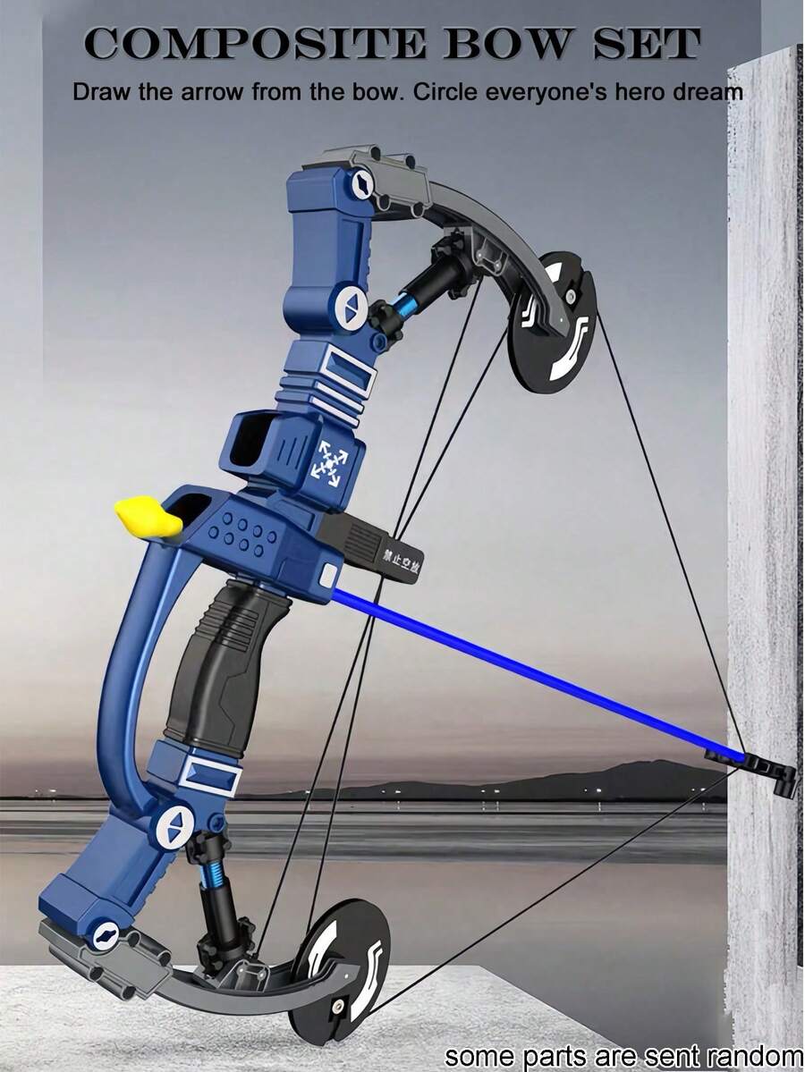 Set De Tiro Con Arco De Juguete De Ballesta Compuesta Grande Para Adolescentes, Juego De Caza Al Aire Libre Con Flechas De Espuma Y Objetivo, Paquete De Regalo