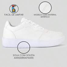 Women Wedge Sneakers - 白色 - 查看 3